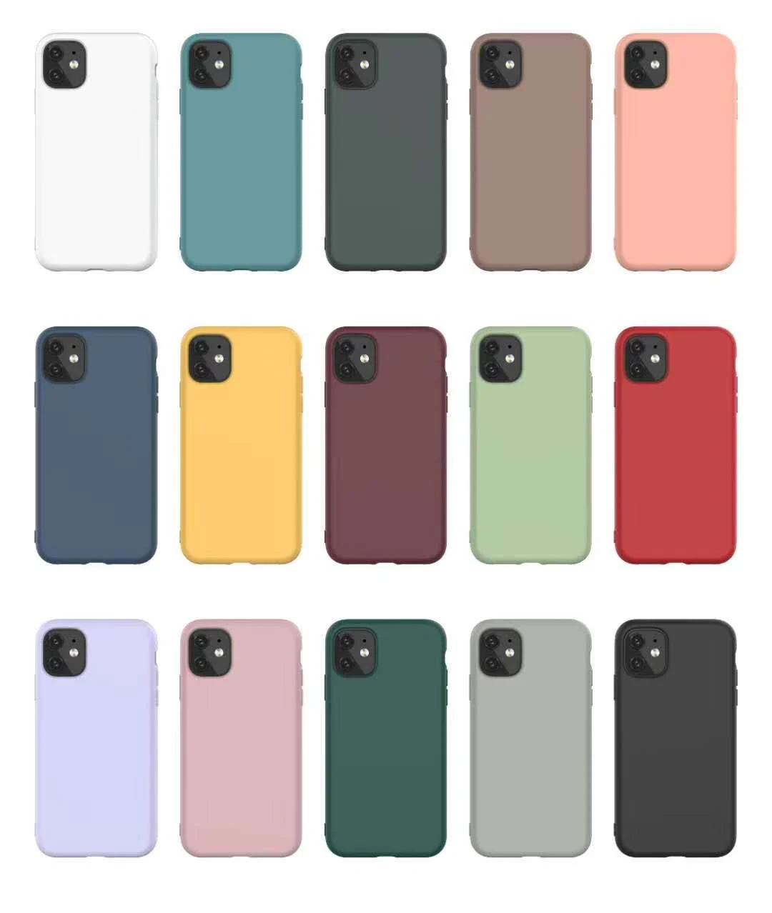 

For iphone 12 xr 11 pro max 2020 Amazon hot selling 1.5mm tpu frosted mobile phone cases cover accessories, Multi