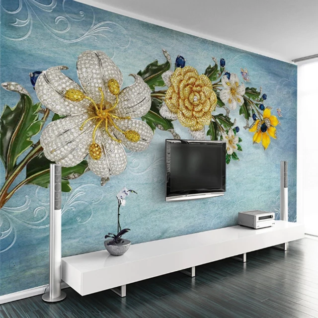 Free Shipping Home Interior Decoration 3D 5D 8D 10D Wallpaper For Living  Room Or Bedroom - Online Shopping