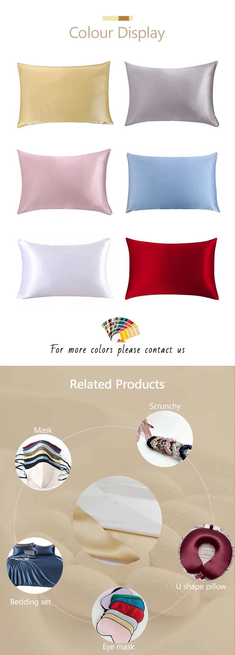 Custom Logo 16/19/22/25 Momme Satin Silk Pillow Case Cover With Hidden Zipper factory