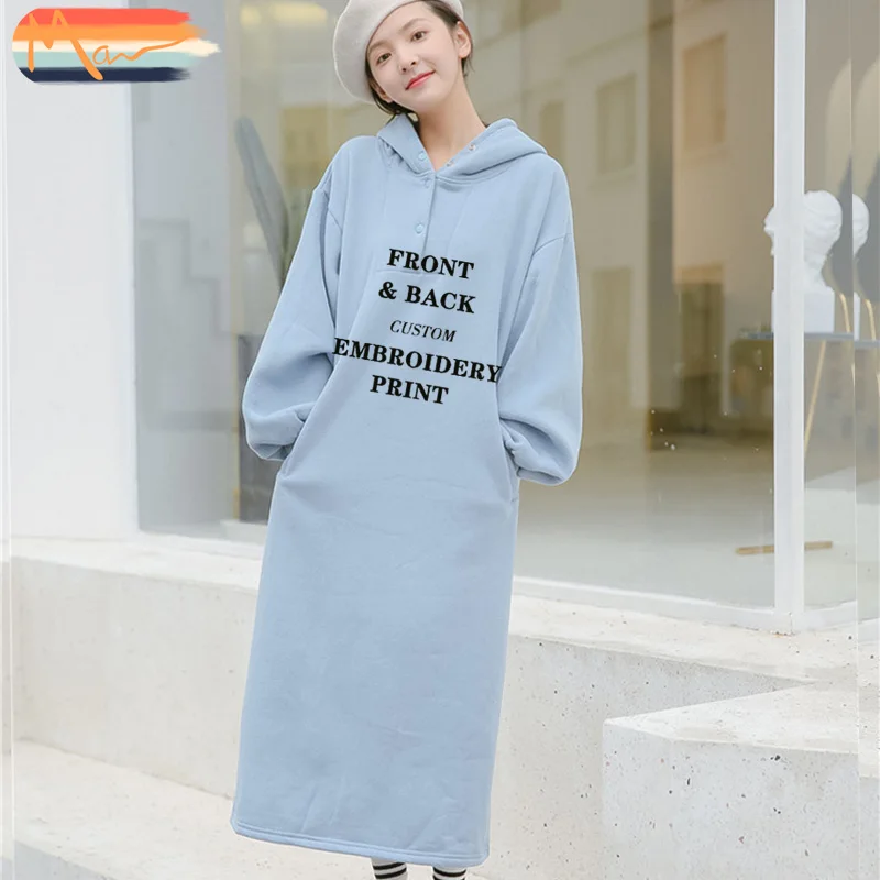 

Maxnegio women hoody dress long hoodie dresses custom logo dress