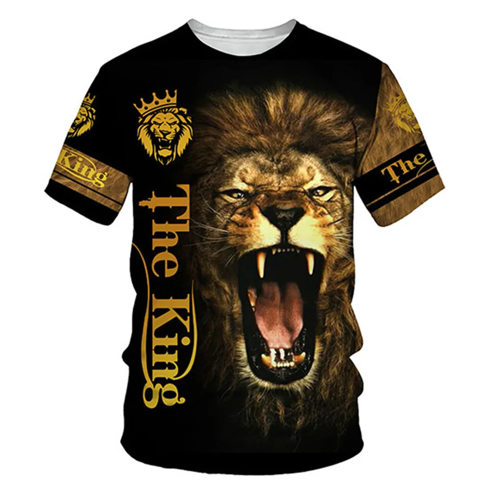 

Tiger Pattern Men's Short Sleeve Summer New Graphic T Shirt For Men's Wear Customizable