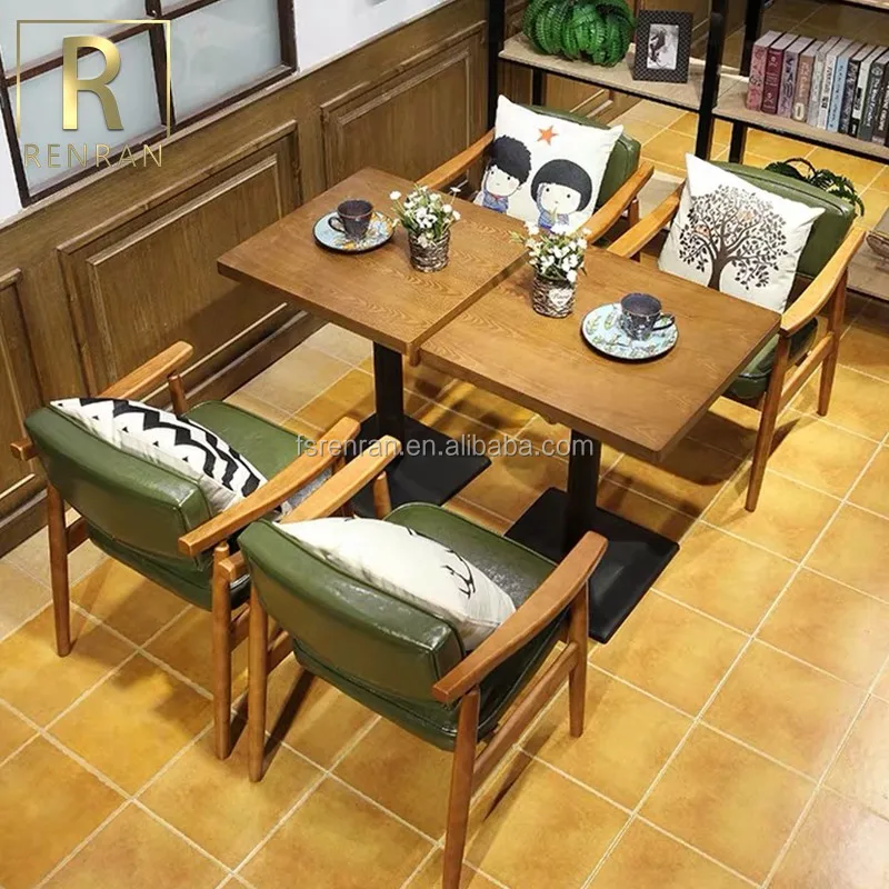 Commercial Wood Material And Restaurant Set Specific Use Restaurant Furniture Loft Table And