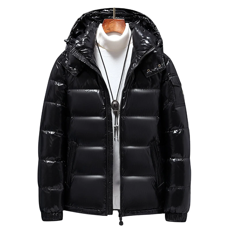 

Mens Jackets 2020 Winter Fashion Stylish Custom Design Hooded Puffer Bubble Coat Men black Jacket, Customized color