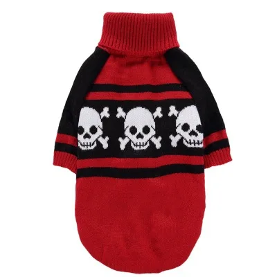 

SYT02-Halloween skull pet sweater, Red