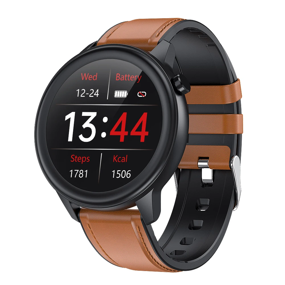 

2021 Newest Round Screen Touch Waterproof Sleep Heart Rate Monitor Bluetooth Call Notifications Sync Smart Watch, Multi color