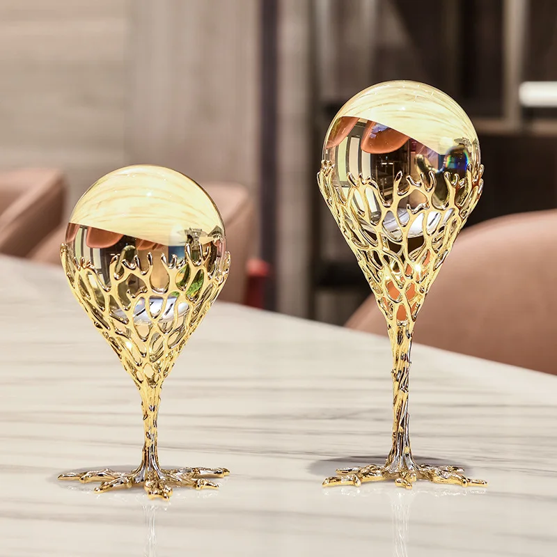 

luxury home decor ornaments,hot sale metal glass clear christmas ornament