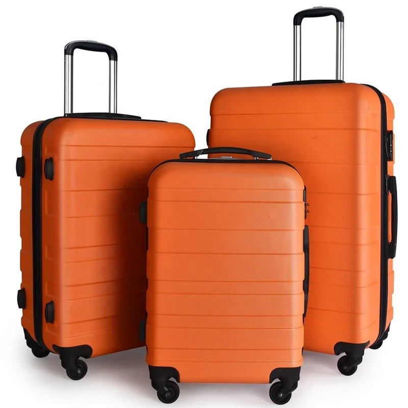 Men Polycarbonate Traveling Luggage Roller Bag For Business Travel