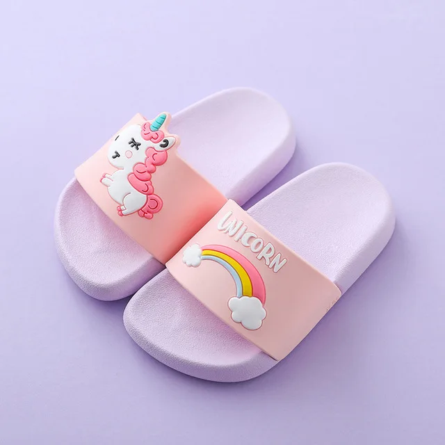 
Summer Flat Unisex PVC Slipper Kids Home Shoes 