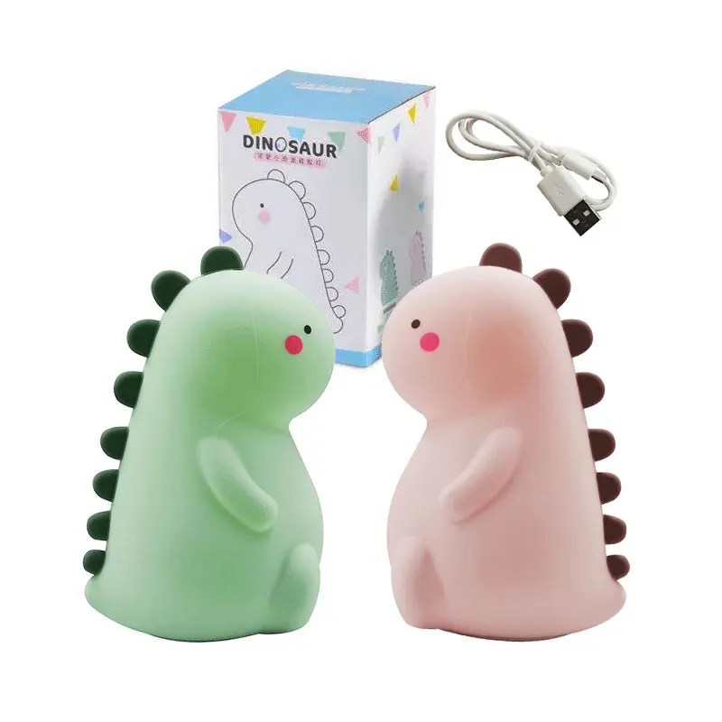 New Products 2020 Unique Tommy Dino Figure ToyLed Multi-color Changing Dinosaur Lamp Rechargeable Silicone Night Light