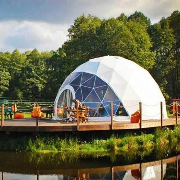 

Impermeable Semi transparente tela de PVC cuatro estaciones carpas domo glamping, Customozed