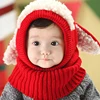 Children Hats Fall Winter Cute Rabbit Ears Baby Keep Warm Knitted Hat