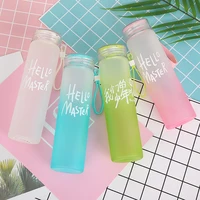 

480ml hello master plastic bottle rainbow drinking bottle frosted plastic water bottle BPA free