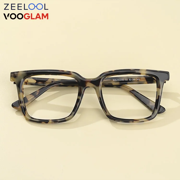 

Zeelool Vooglam Stylish Elegant Acetate men Wholesale Rectangle tortoise Acetate Frames OEM ODM men Eyeglasses Frame Spectacles