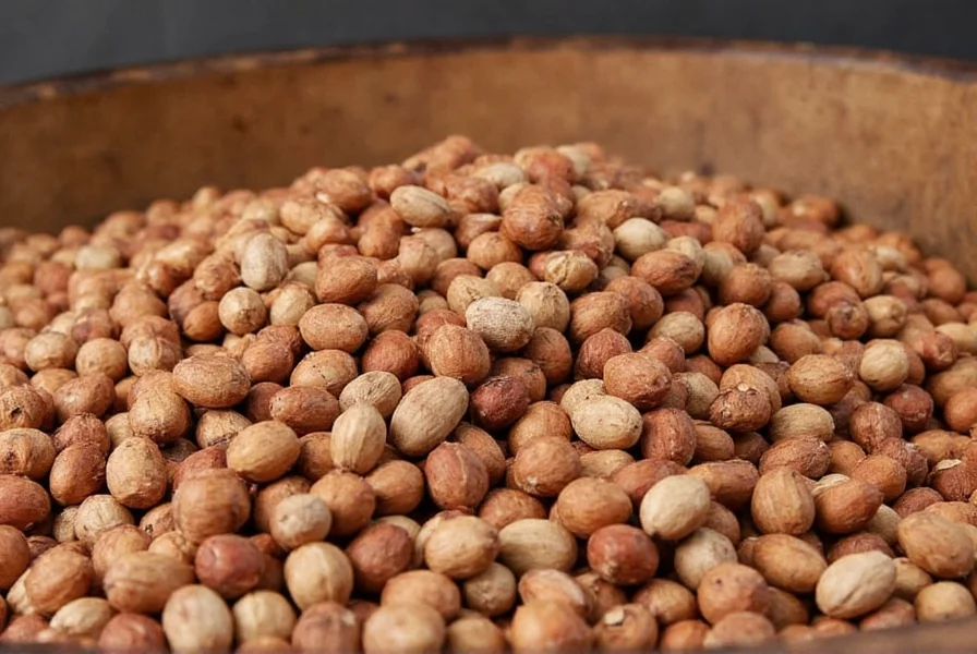 Close-up comparison of high-quality whole nutmeg versus low-quality ground nutmeg