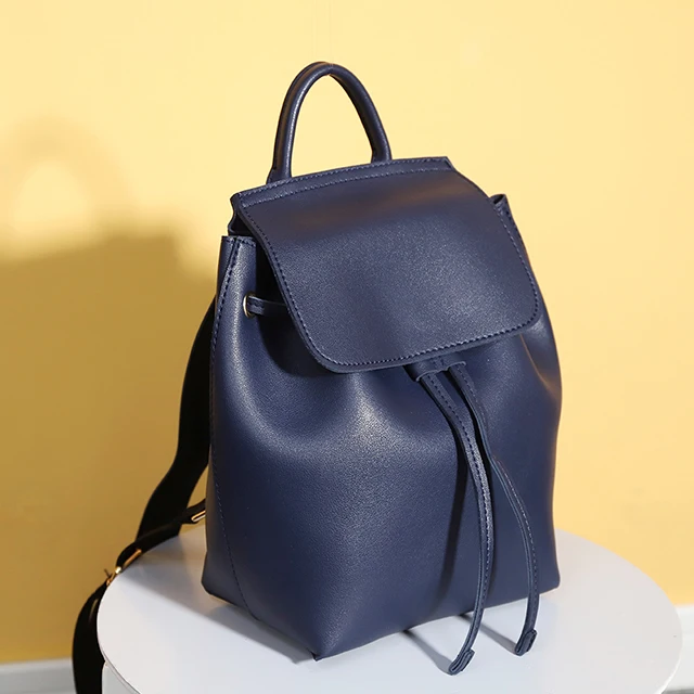 

New Arrival Best Selling PU PVC Leather Waterproof School Backpack Women Tablet Backpack, Blue