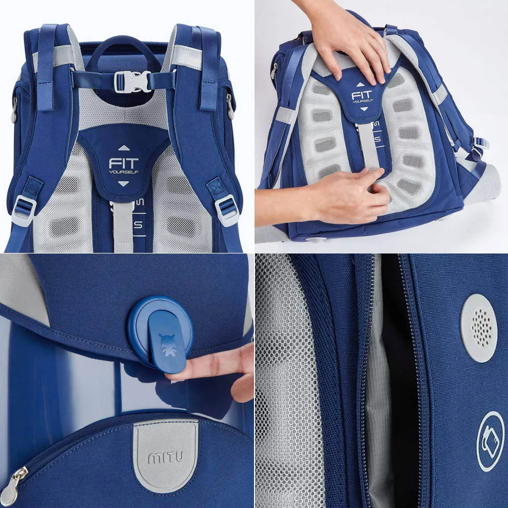 Original Xiaomi Mitu Kids Backpack 2 Mitu Children Bag EVA Material Simple Shoulder Bag 14L 17L Mi Portable Backpacks For Kids