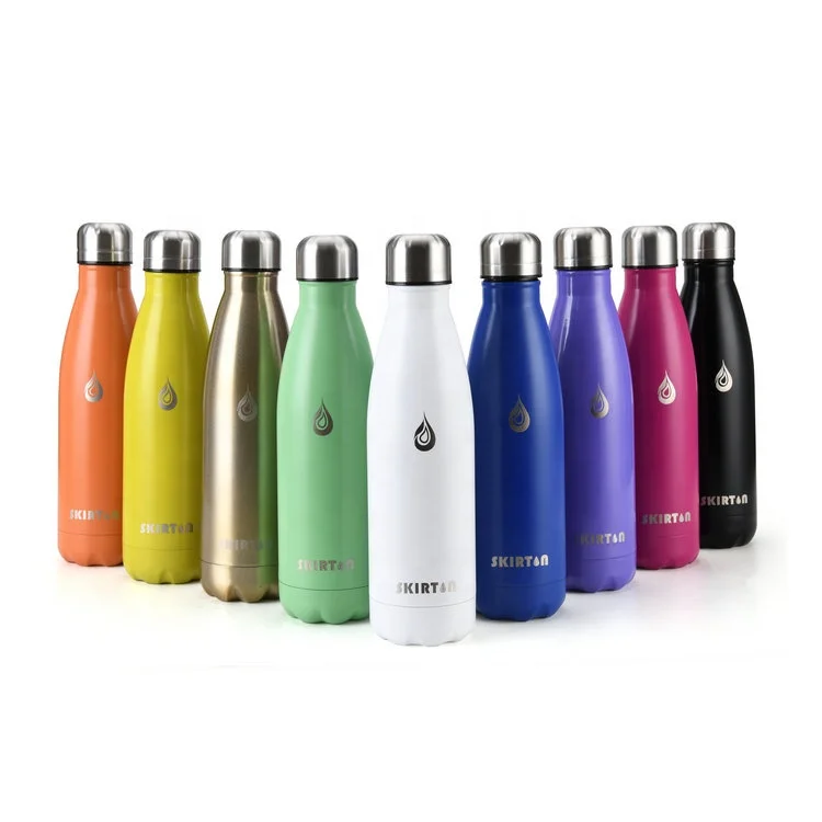 Amazon hot swells bottle double wall vacuum insulated stainless steel water bottle cola shaped water bottle