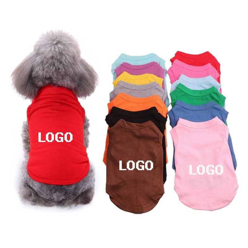 

Dog Blank Clothes Solid Dog T-shirt Puppy Blank Apparel Summer Dog Vest
