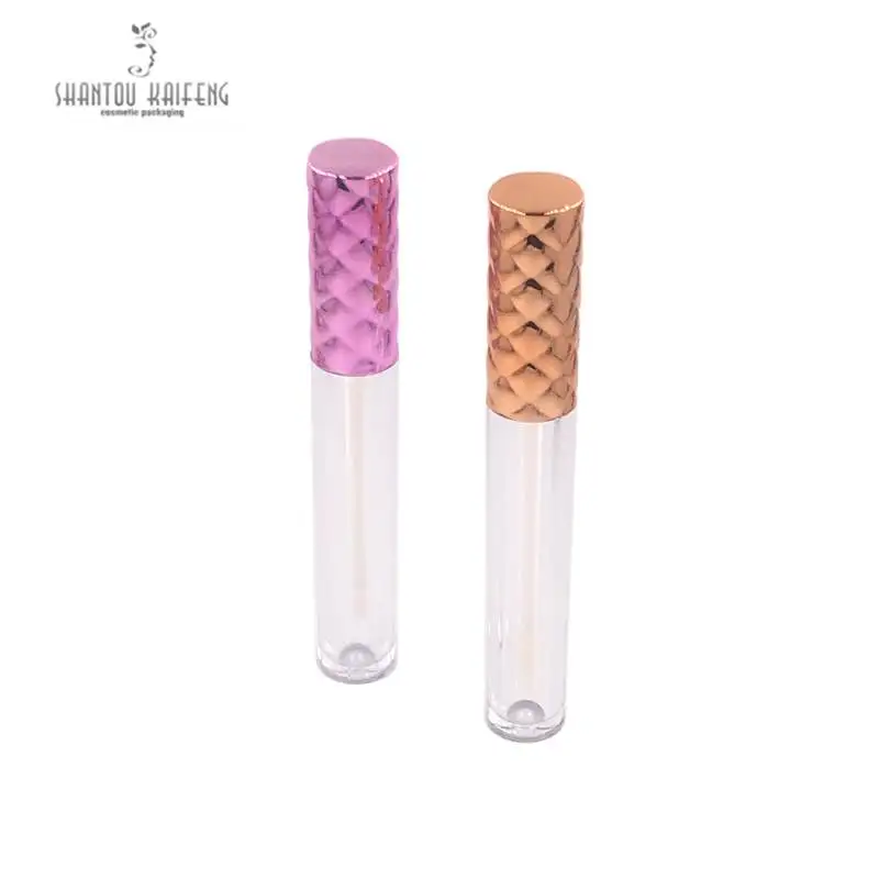 
Stock Goods Empty Diamond Custom purple lip gloss tube packaging container 