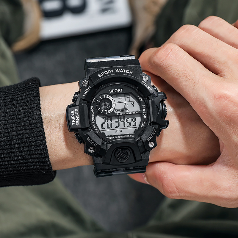 

Simple Digital LED Waterproof Wristwatches Luxury Brand Camouflage Military Watches Men Wrist G style men's sports outdoor watch
