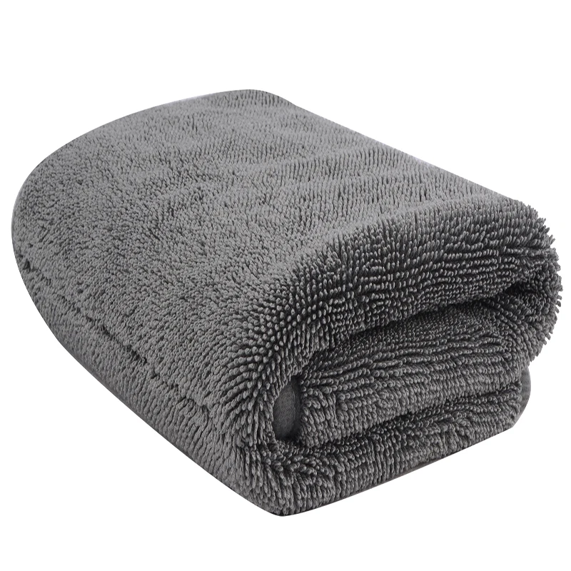 

Hot Sale Premium 1200GSM 38x45cm Dual Layer Twisted Loop Microfiber Car Drying Towel