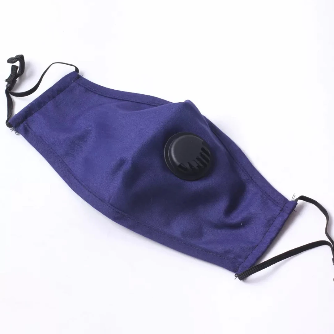 

high quality oem black adjustablecotton face mask with filter