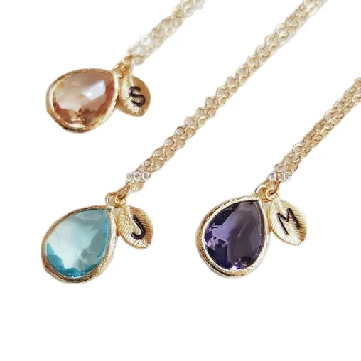 

Sale Birthstone Initial Pendant Necklace