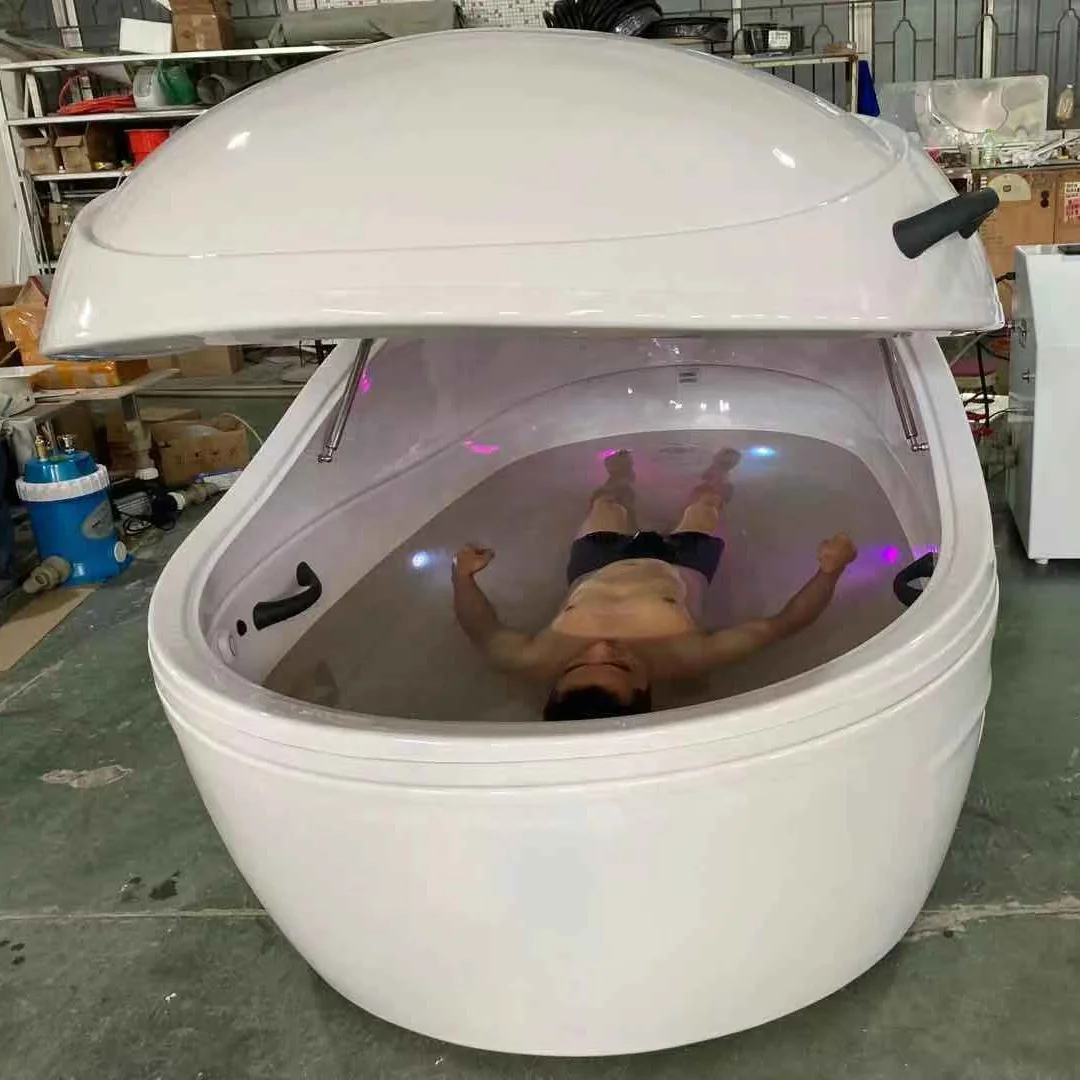 

2021 new top seller large warm water espom salt filter floating pod floating hydrotherapy water massage floating tank pod spa
