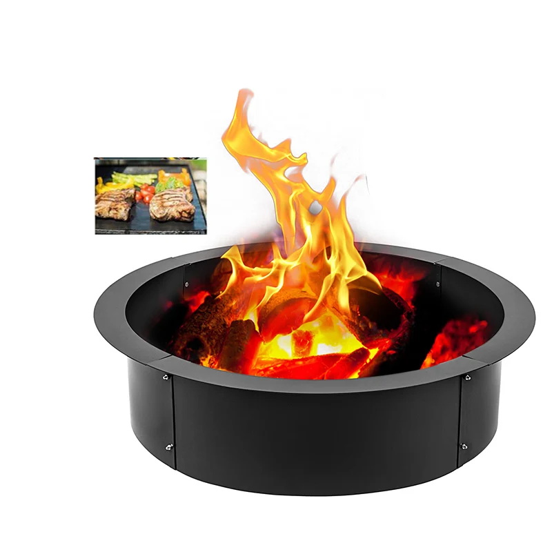 

42 Inch Outside x 36 Inch Inside Durable material Heavy Duty Fire Pit Ring/Liner DIY Q235 Steel