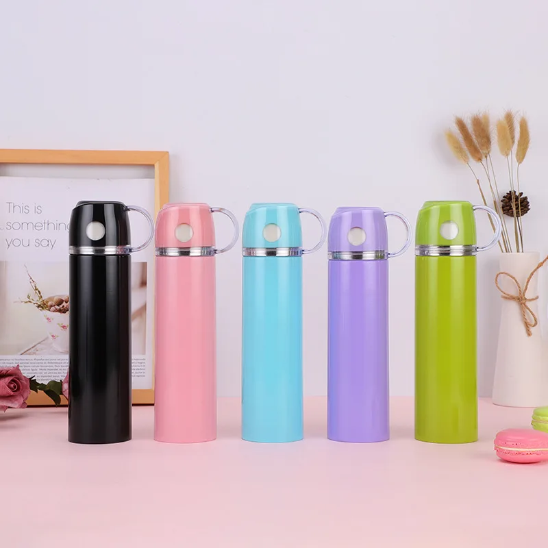 

New Thermos Cup 400ml Termo Bottle Stainless Steel 12 hours Insulation Thermal Water Vacuum Flask Portable Water Bottle, Customized color