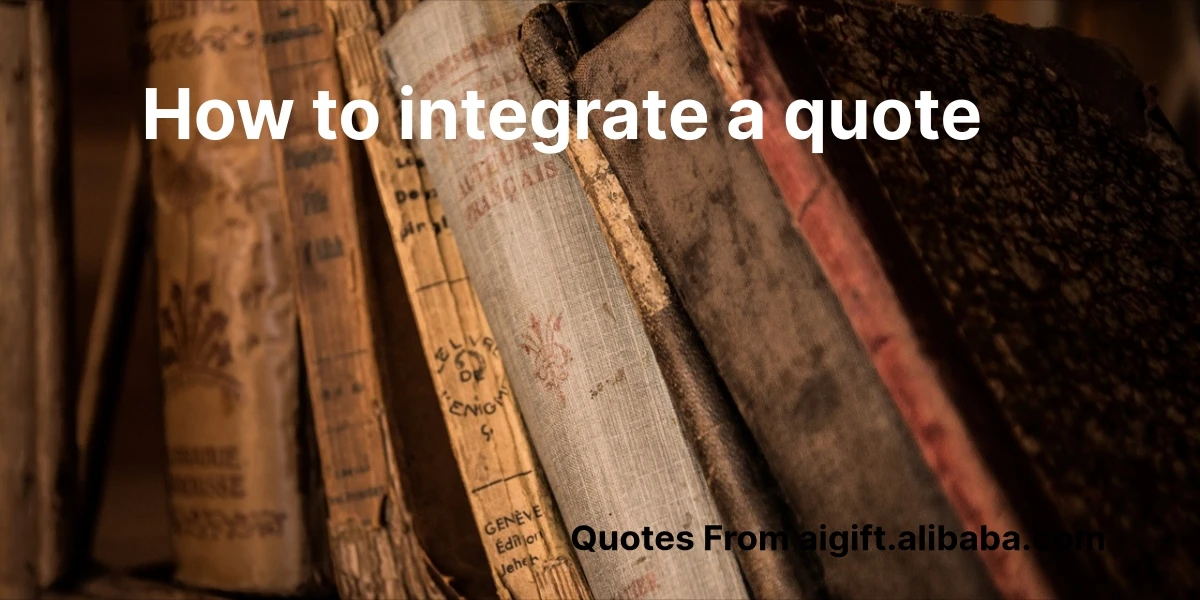 how to integrate a quote