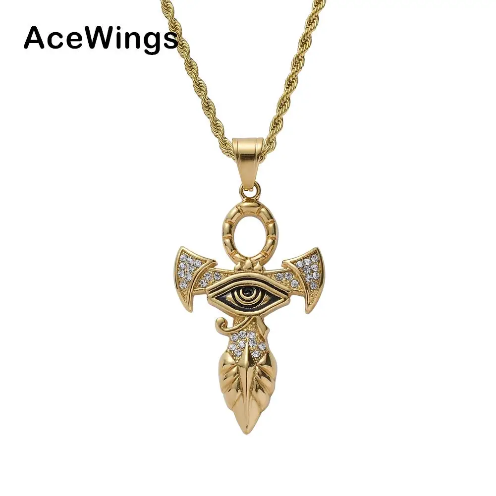 SN192  Cross Bling Bling   Pendant Stainless Steel Necklace Hip hop Rock Jewelry For Male And Female