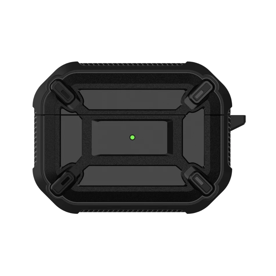

WiWU Shockproof Air-pods pro Case Cover Air-pods 3 Protective Cover with Keychain Compatible Air-pods pro Charging Case, Black/blue/red/green