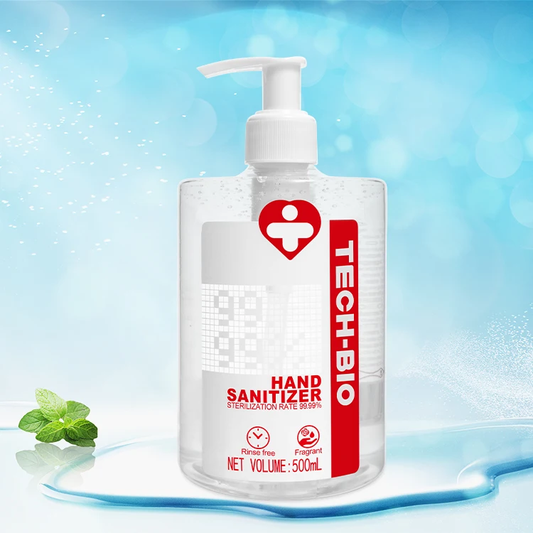 

500ml alcohol base 75% Alcohol hand sanitizer gel disinfectant antibacterial hand cleaning gel, Transparent liquid