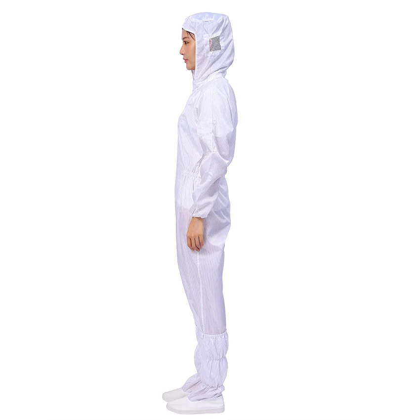 Polyester Material ESD Cleanroom Suit For Cleanroom - KingCare | KingCare.net