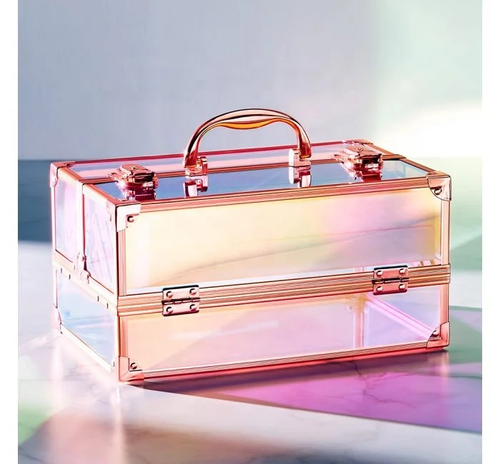 

2020 amazon hot sale Holographic Acrylic Gift Beauty Case Vanity Makeup case Stylish