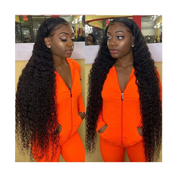 

14 32 40 inch thick virgin high quality mink cuticle aligned unprocessed Burmese Indian human hair Deep curly wave one bundles, 1b / #2 / #4 / 613 blonde / obmre