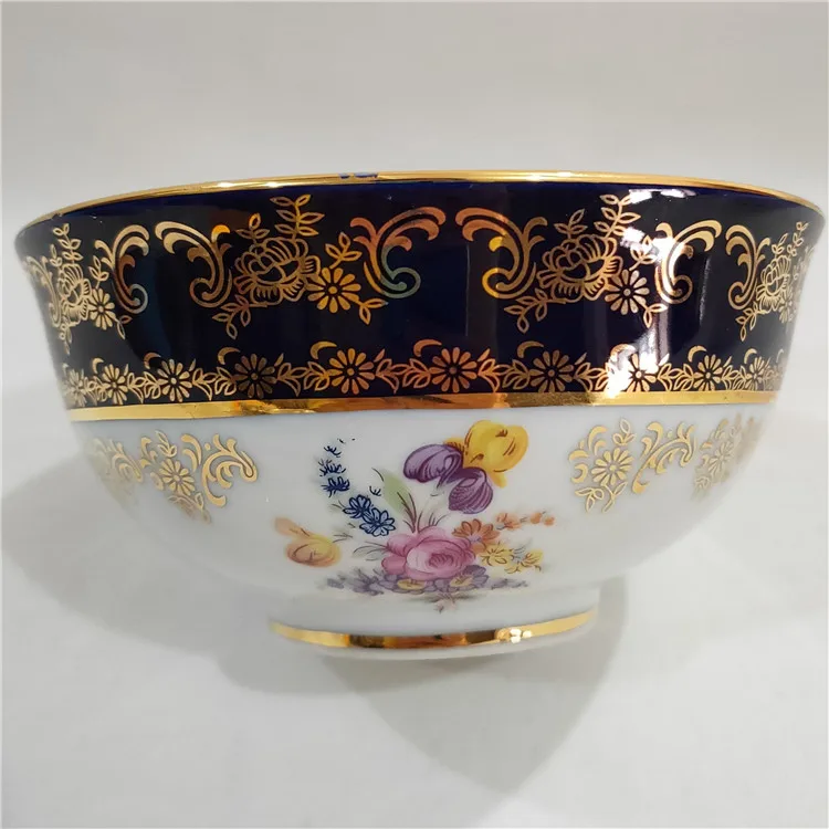 

2020 Wholesale Hotel Quality blue glaze Porcelain Restaurant Ceramic Bowl