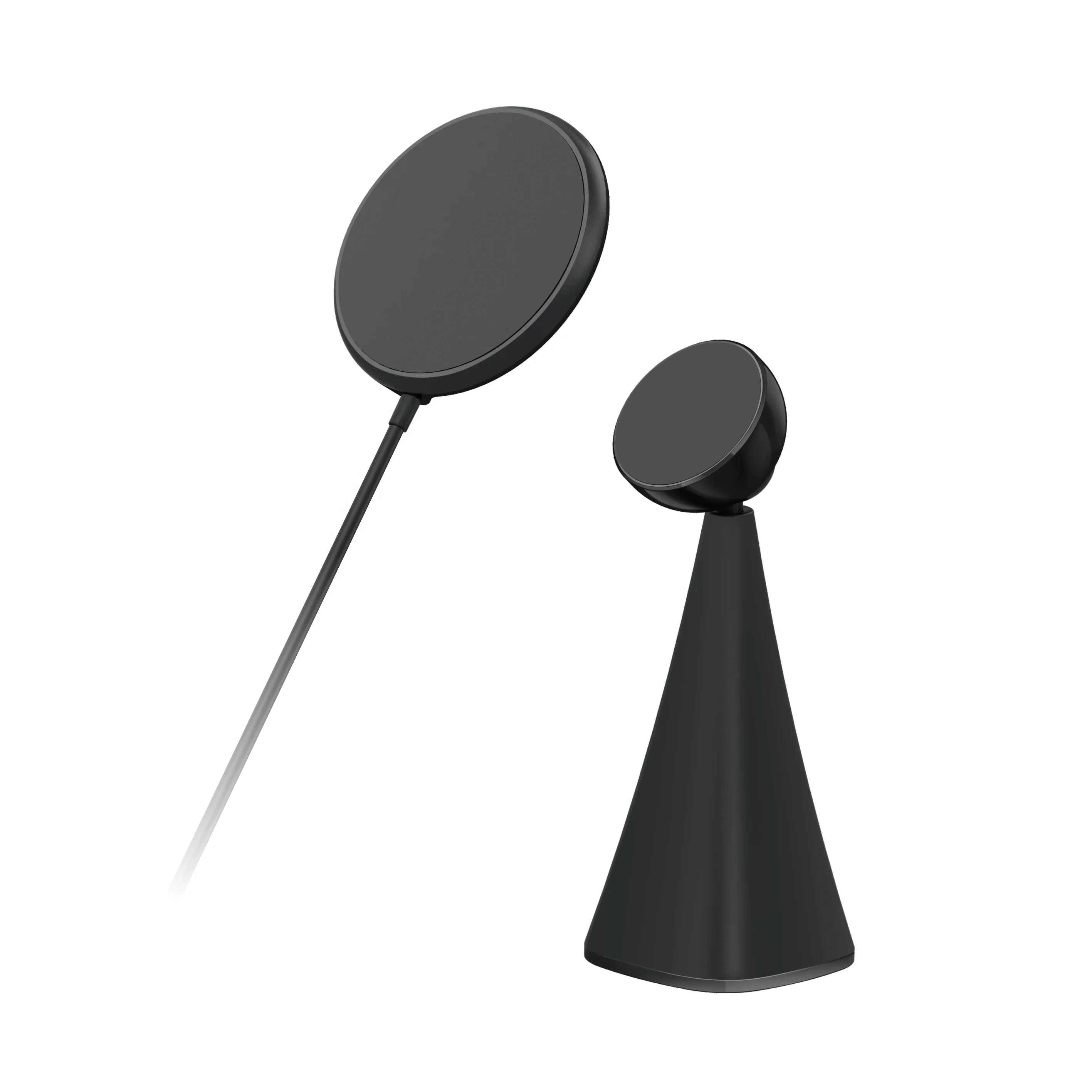 

magnetic induction magnetic phone new arrival magnetic charger pad wireless charger for iphone 12 pro max 12 mini fast charging, White/black