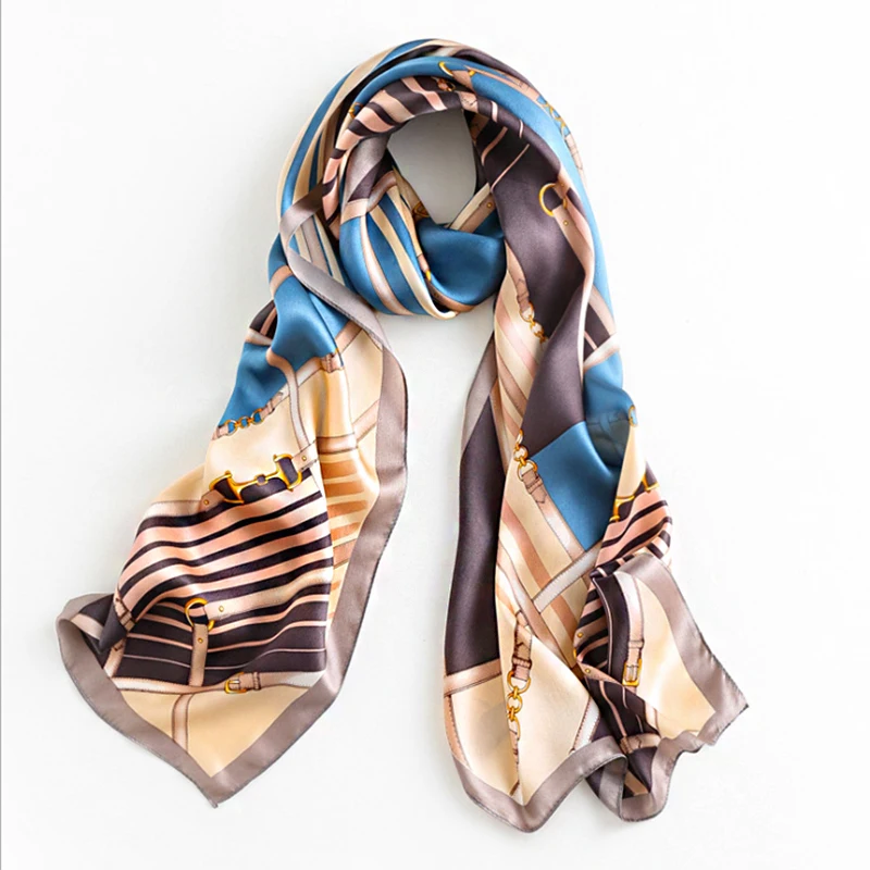 

Spring and summer season silk printed scarf high grade long silk scarf women's versatile silk long shawl