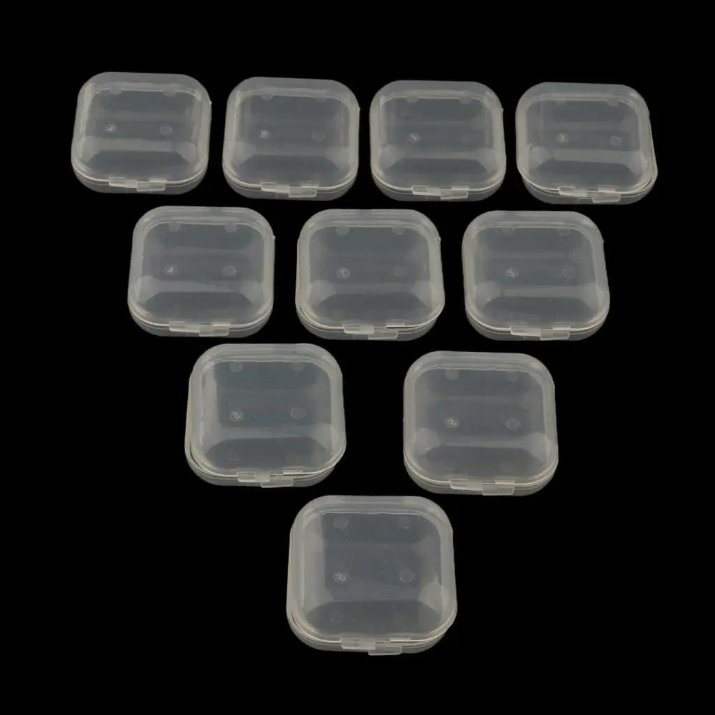 Mini Clear Plastic Beads Storage Box, Small Empty Organizer Box