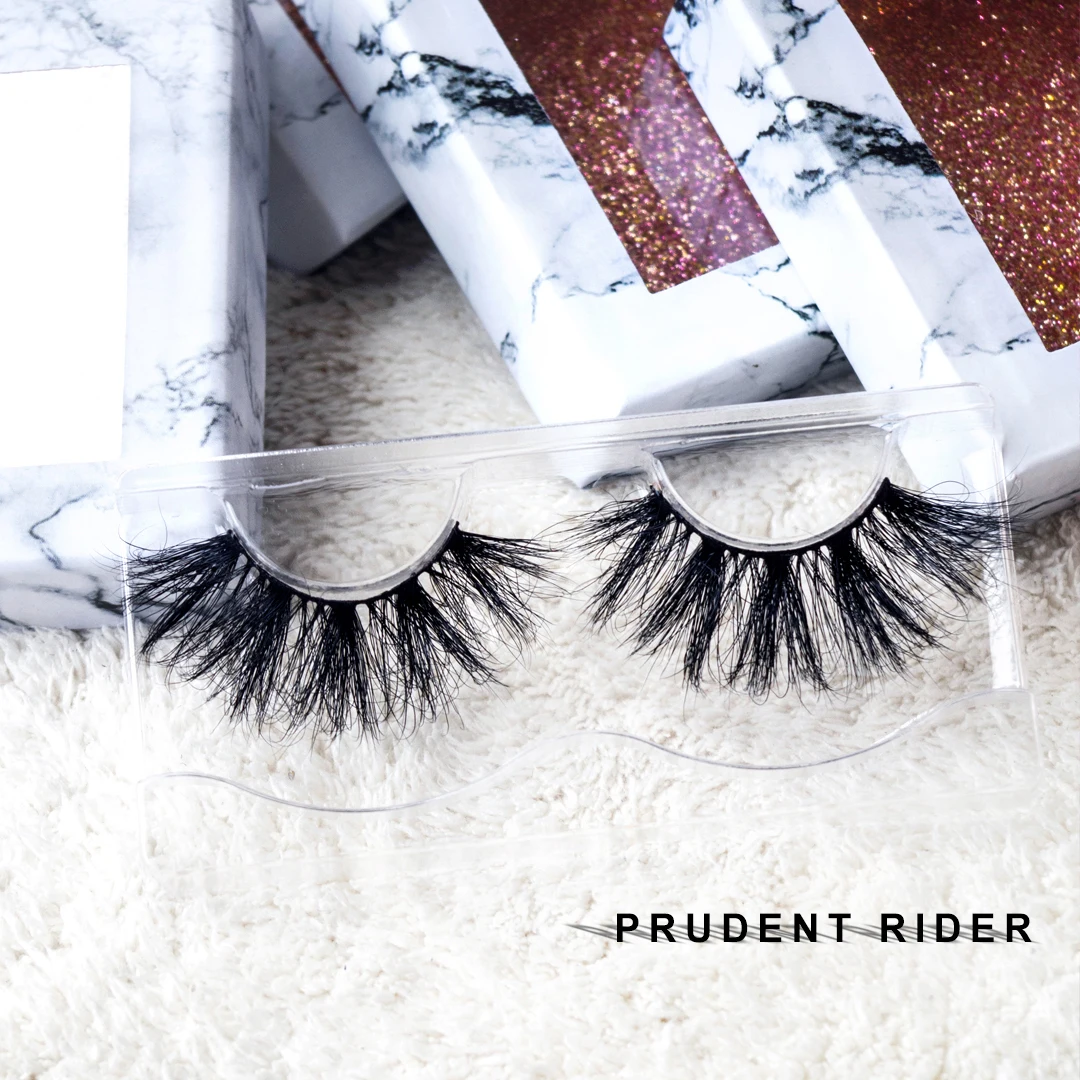 

25mm reusable cruelty free mink long lashes private label eyelash packaging KD-Series