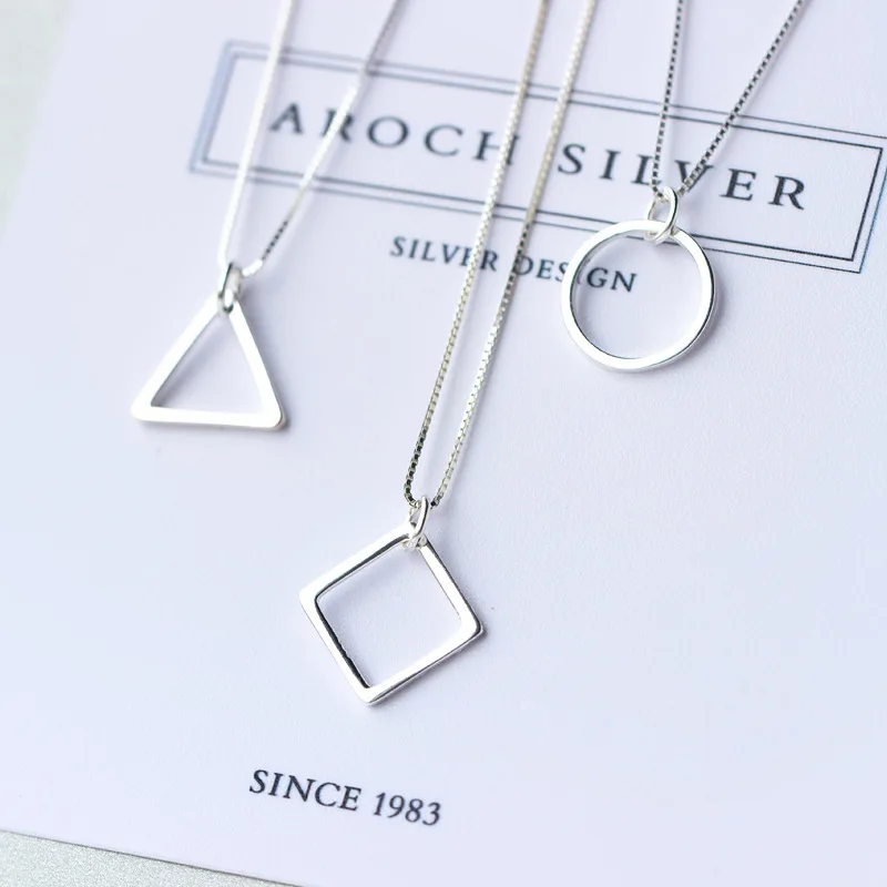 

Minimalist Design Geometric Shapes Plating Platinum Pendent For Necklace Trendy Dainty Pendant&Charm Ewelry Stores Jewellery