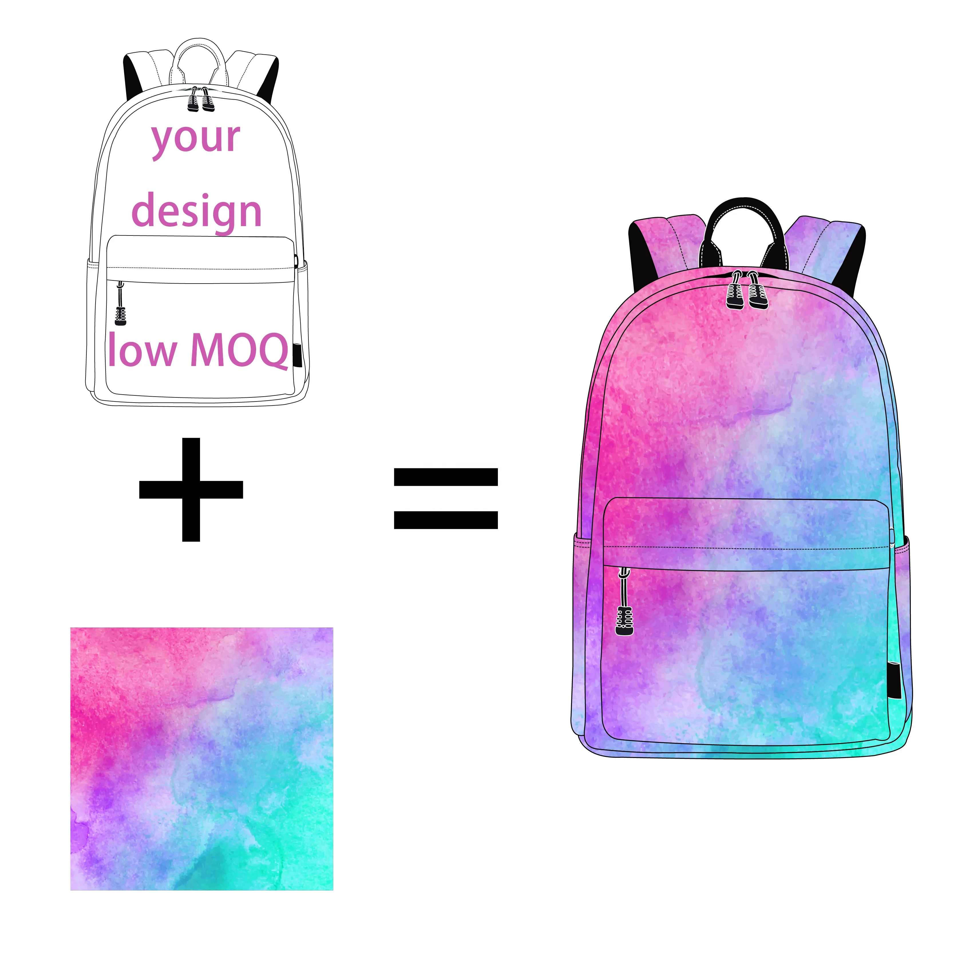 

Low Moq Custom Print Backpack for Kids Cartoon Design School Bag Customized Logo Custom Backpack School Bag Back To School Bags