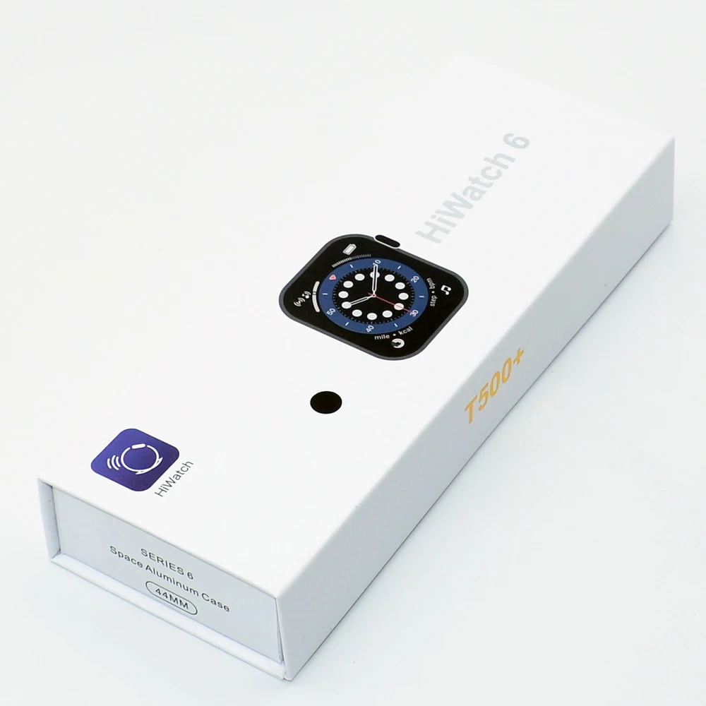 

2021 New Reloj Inteligente Hiwatch 6 Wristwatches Heart Rate Blood Pressure Monitoring Series 6 Smat Watch t500+ Smartwatch