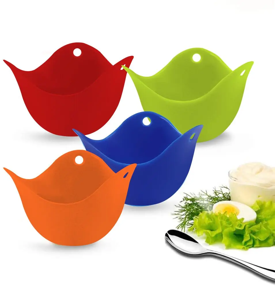 

High Temperature Resistance Food Grade Silicone Egg Poacher For Kitchen Cooking Tool Accessories Gadget, Orange,red,rose red,blue,green,purple