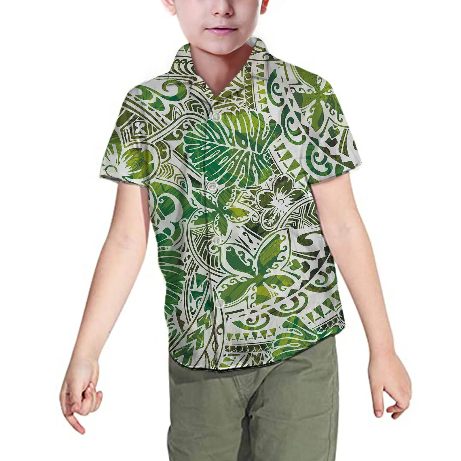 

T Shirt Children Kids High Quality Hawaii Polynesian Style Tribal Pattern Kids T-shirts Boy Wholesale T-shirt For Kids, Customized color