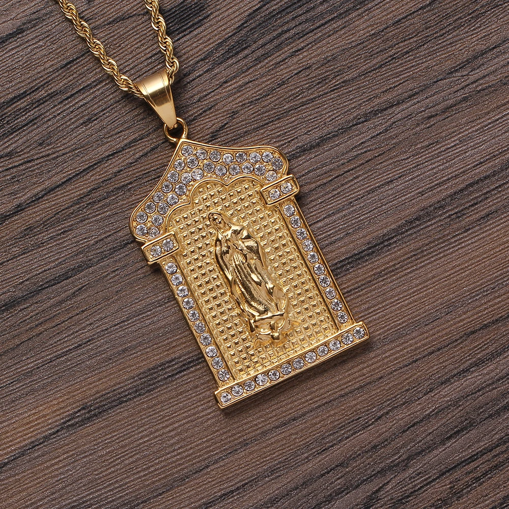 

SN254 Rope Chain With Hip Hop Pendant Jewelry Stainless Steel Necklace