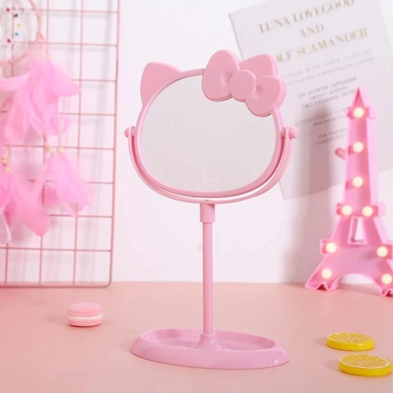 

HCS Kawaii Sanrio Cartoon Cute Cartoon Desktop Makeup Mirror Hello Kitty Student Dormitory Vanity Mirror Creative Gifts