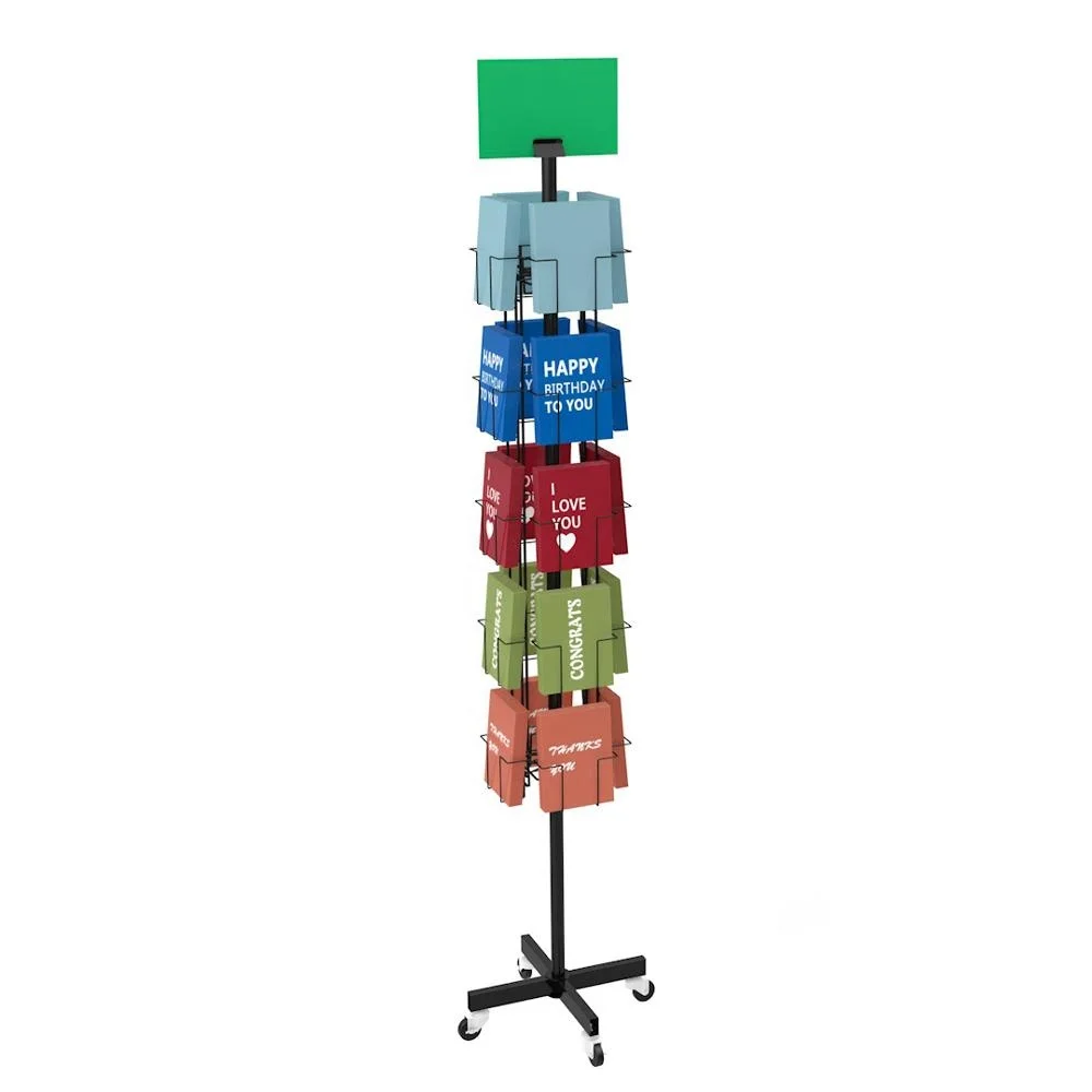 6 Tiers Floor Spinning Napkins Display Rack For Disposable Tableware